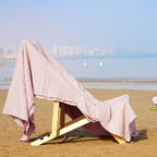Phf Cooling Waffle Blanket Queen Size, Lightweight 60% Rayon Derived From Bamboo & 40% Cotton Breathable Blanket For Hot Sleepers, Soft And Luxury For Bed Couch And Sofa, 90'X90', Pink