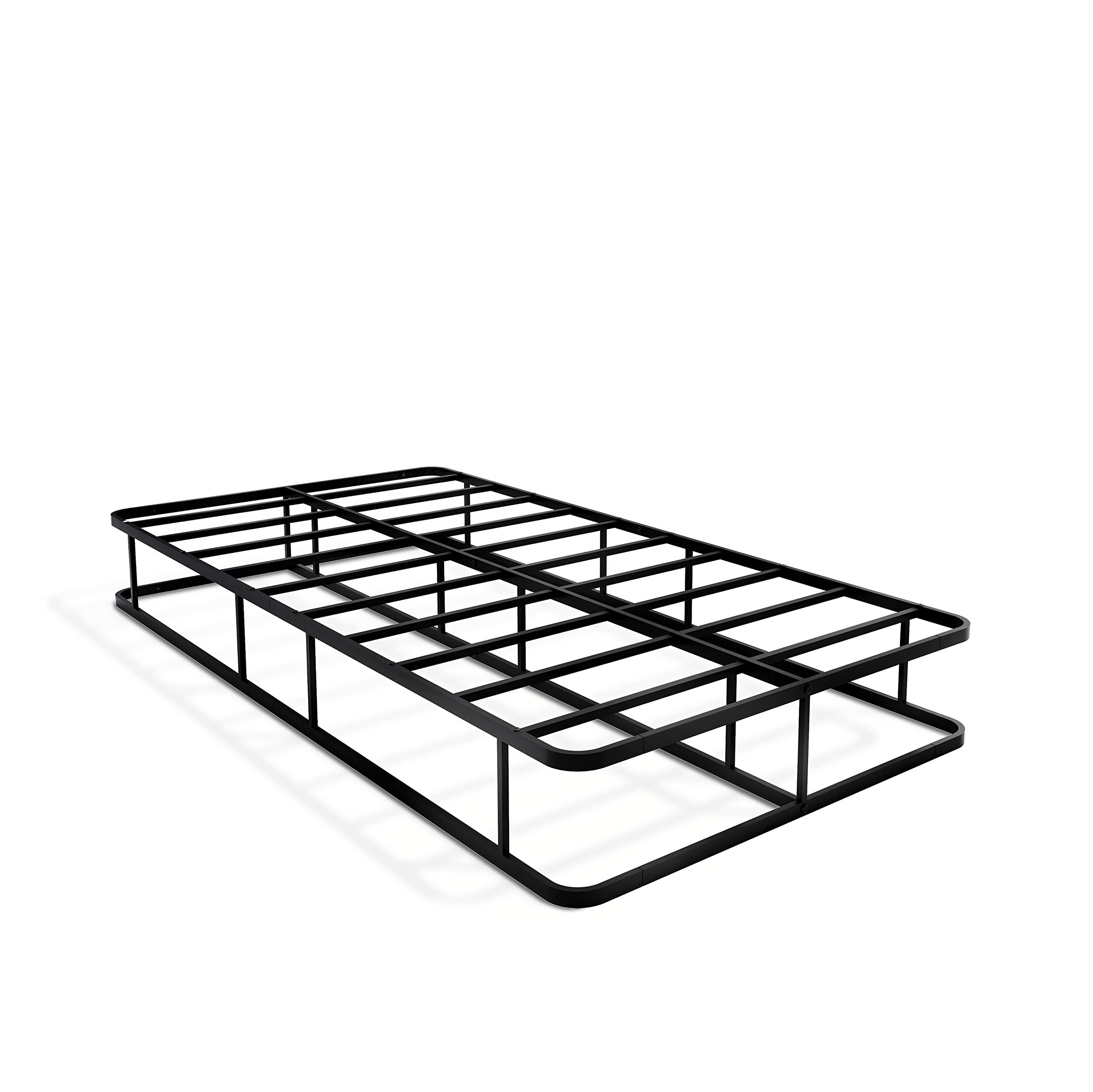 East West Furniture DHTBBLK Dothan Metal Twin Bed Frame with Luxurious Style Headboard and Footboard Metal Frame in Powder Coating Black