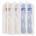 Zilink Dress Bags for Gowns Long 72-inch Garment Bags for Long Dresses Clear Dress Protector Bag with 3 Gusset and Full Length Z
