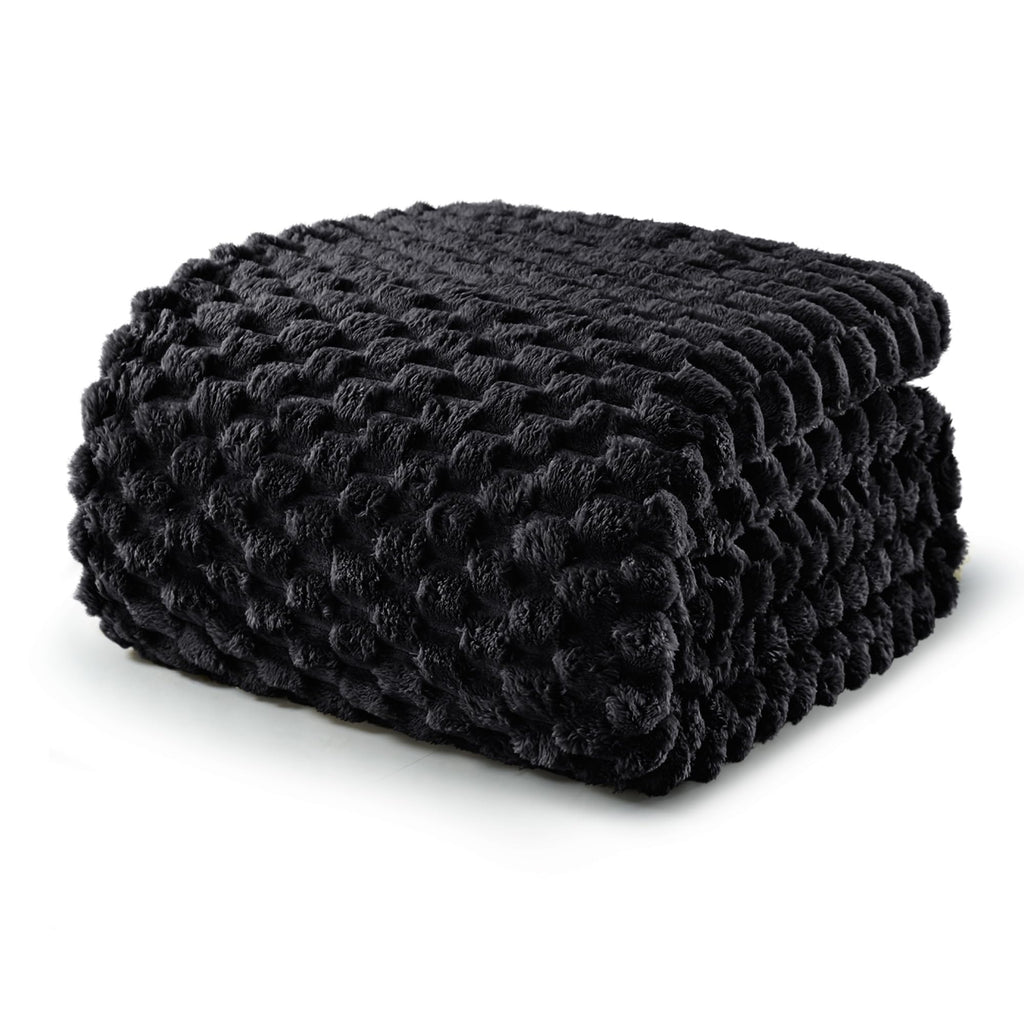 Exclusivo Mezcla King Size Soft Fleece Blanket, 90X104 Inches 3D Clouds Stylish Jacquard Velvet Blanket For Bed, Cozy Soft Light