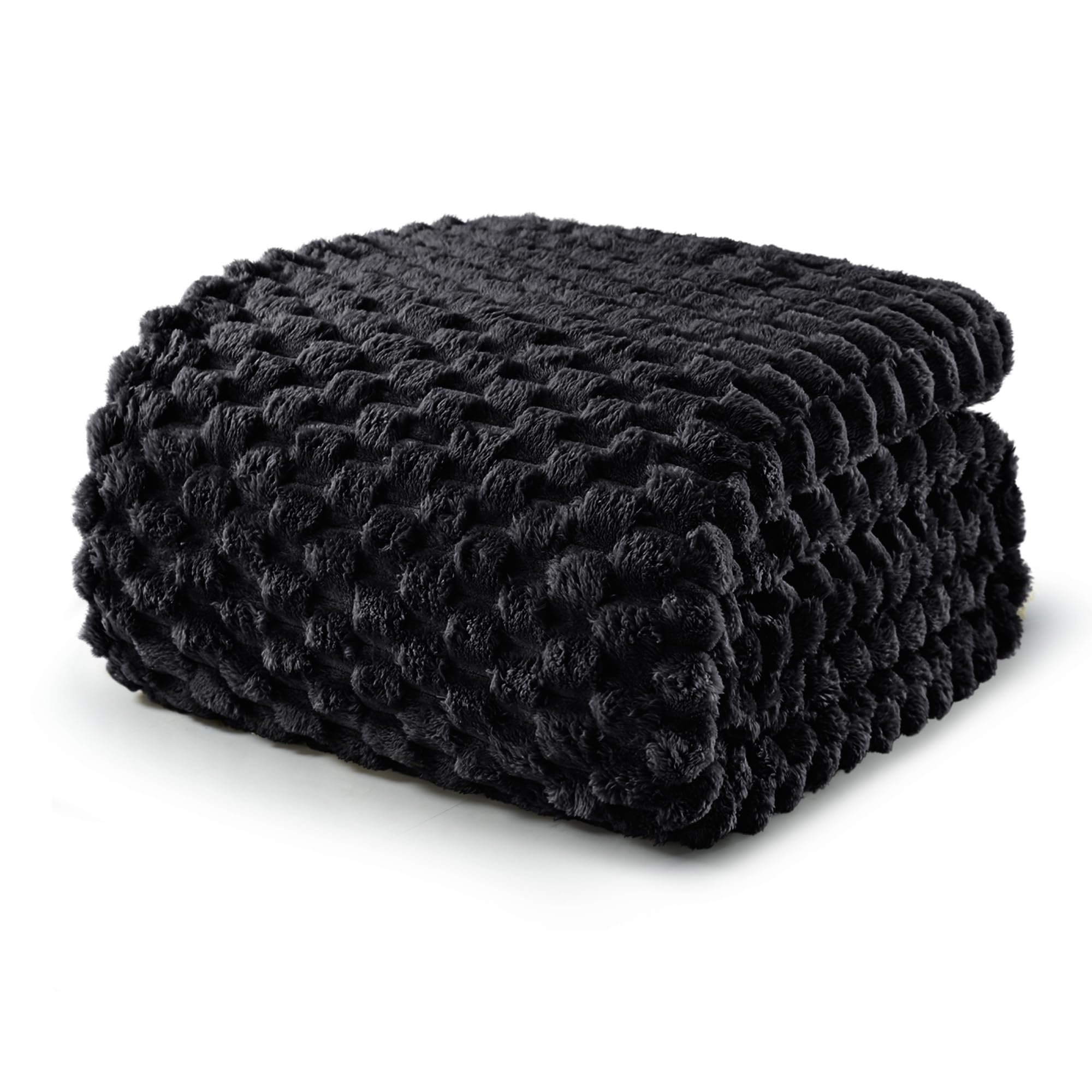 Exclusivo Mezcla King Size Soft Fleece Blanket, 90X104 Inches 3D Clouds Stylish Jacquard Velvet Blanket For Bed, Cozy Soft Light