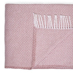 HomeRoots Cotton/Acrylic Soft Dusty Rose Links Pattern Throw Blanket