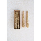 Creative Co-Op Unscented Tree Shaped Taper Candles, Gold, Boxed Set Of 2