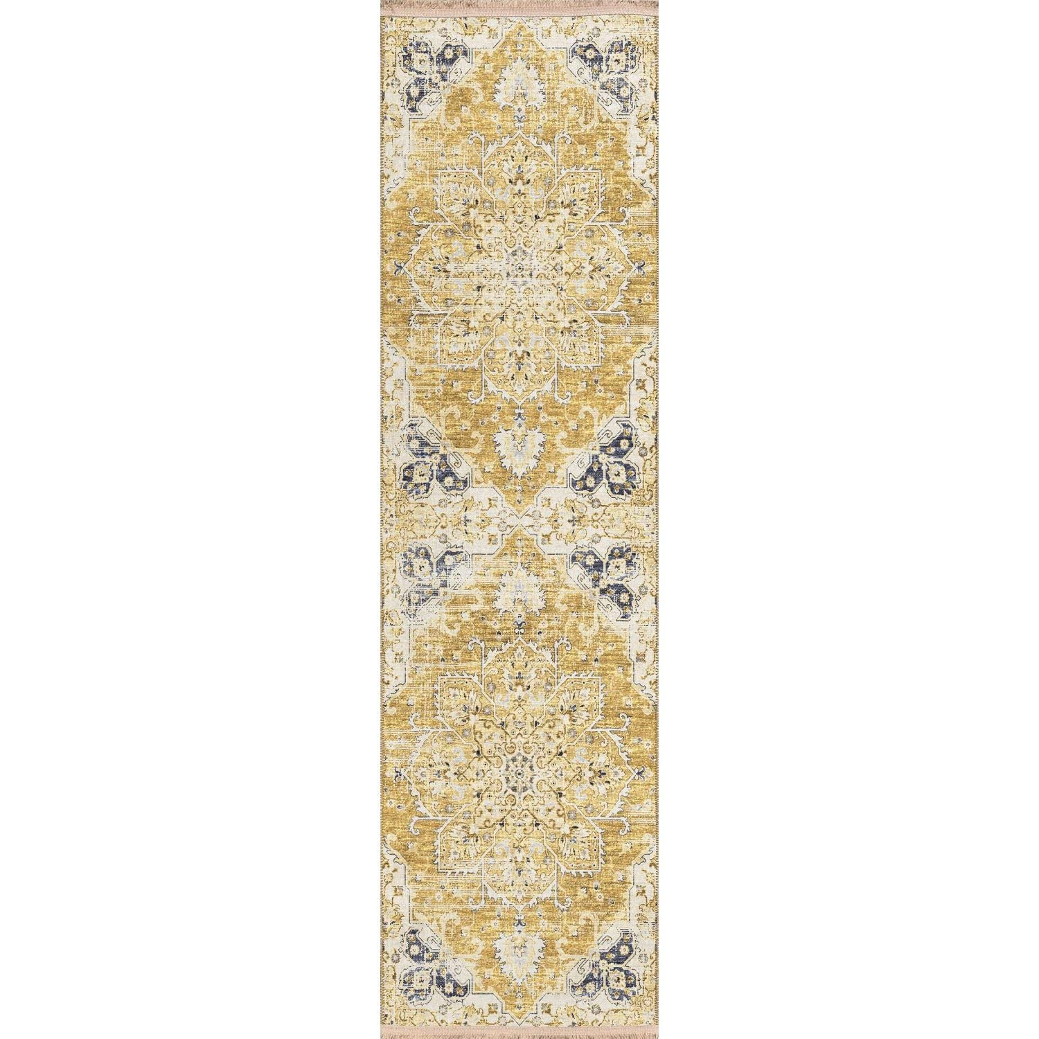 Marbella MB3 Gold Traditional Rug Runner 2 3 X 12