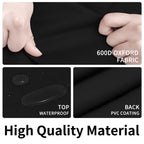 Easy-Going 600D Heavy Duty Patio Furniture Cover, Outdoor Rectangular Table And Chair Set Cover, Waterproof Outdoor Sectional Set Cover (130' L X 84' W X 28' H, Black)