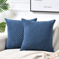 Fancy Homi 2 Packs Dusty Blue Decorative Throw Pillow Covers 20X20 Inch For Couch Bed Sofa, Modern Farmhouse Boho Home Decor, So