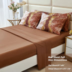 Perfemet 6 Piece Coffee Brown Bed In A Bag Full Watercolor Marble Brown Bedding Comforter Set Aesthetic Artwork Style Bed Set Wi