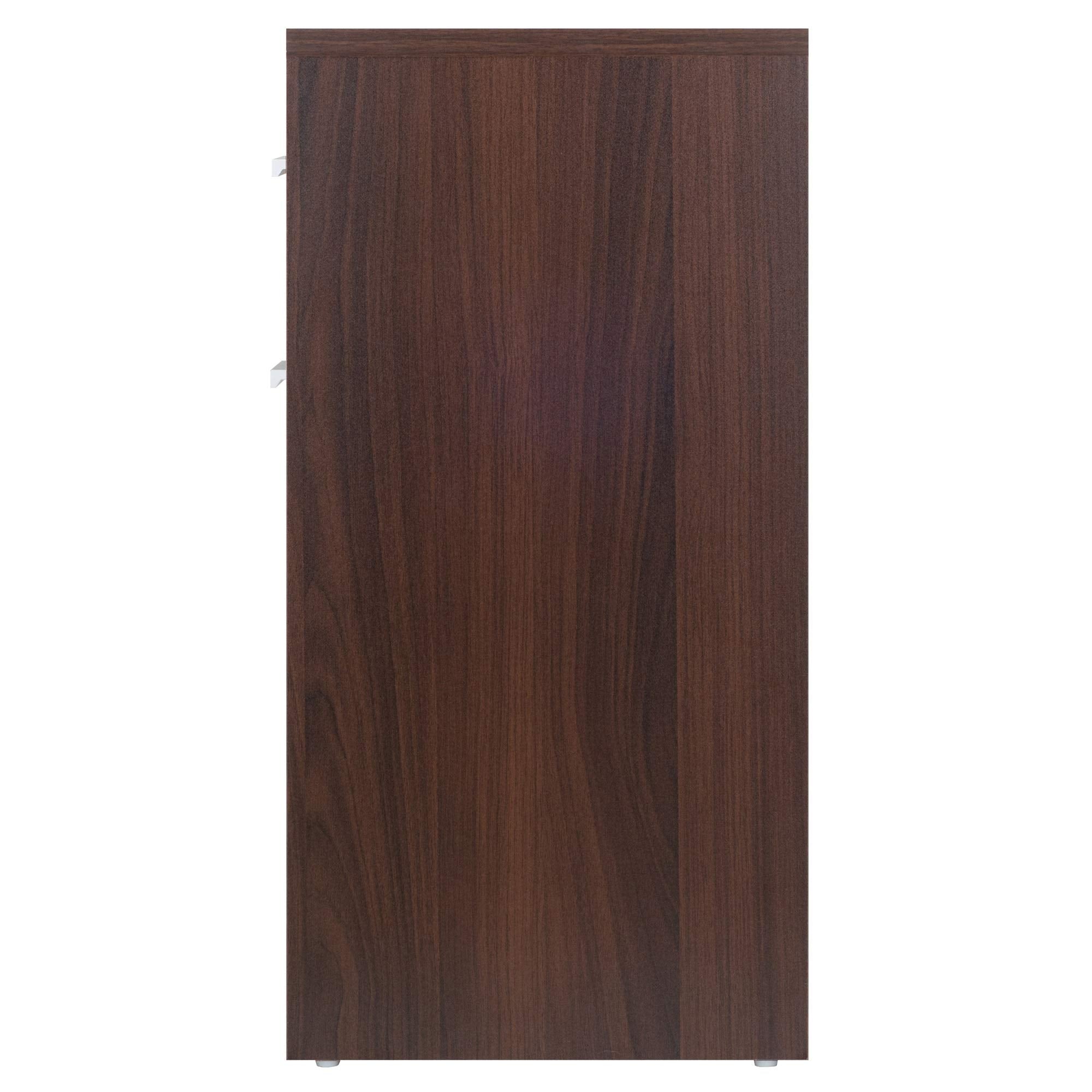 Ergode Wood Molina 2-Drawer Accent Table - Cocoa Finish, Ample Storage, Sturdy Wood Construction, Modern Design - Perfect for Living Room, Bedroom, or Home Office - Assembly Required