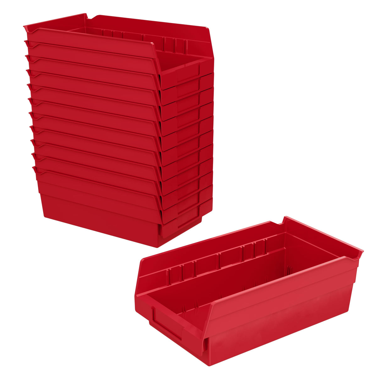 Akro-Mils 30130 Plastic Organizer and Storage Bins for Refrigerator, Kitchen, Cabinet, or Pantry Organization, 12-Inch x 6-Inch 