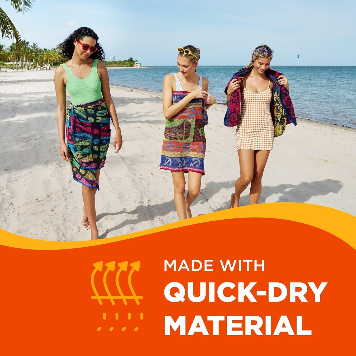 Kaufman - Soft Oversized Beach Towels In Bulk | 30'' X 60'' Printed Terry Cotton Bulk Beach Towels | 100% Cotton Thick Beach Tow