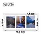 Egofine 8X16 Collage Picture Frame Set Of 2, Display Multiple Three 5 X 7 Pictures With Mat Or 8X16 Without Mat - Made Of Solid