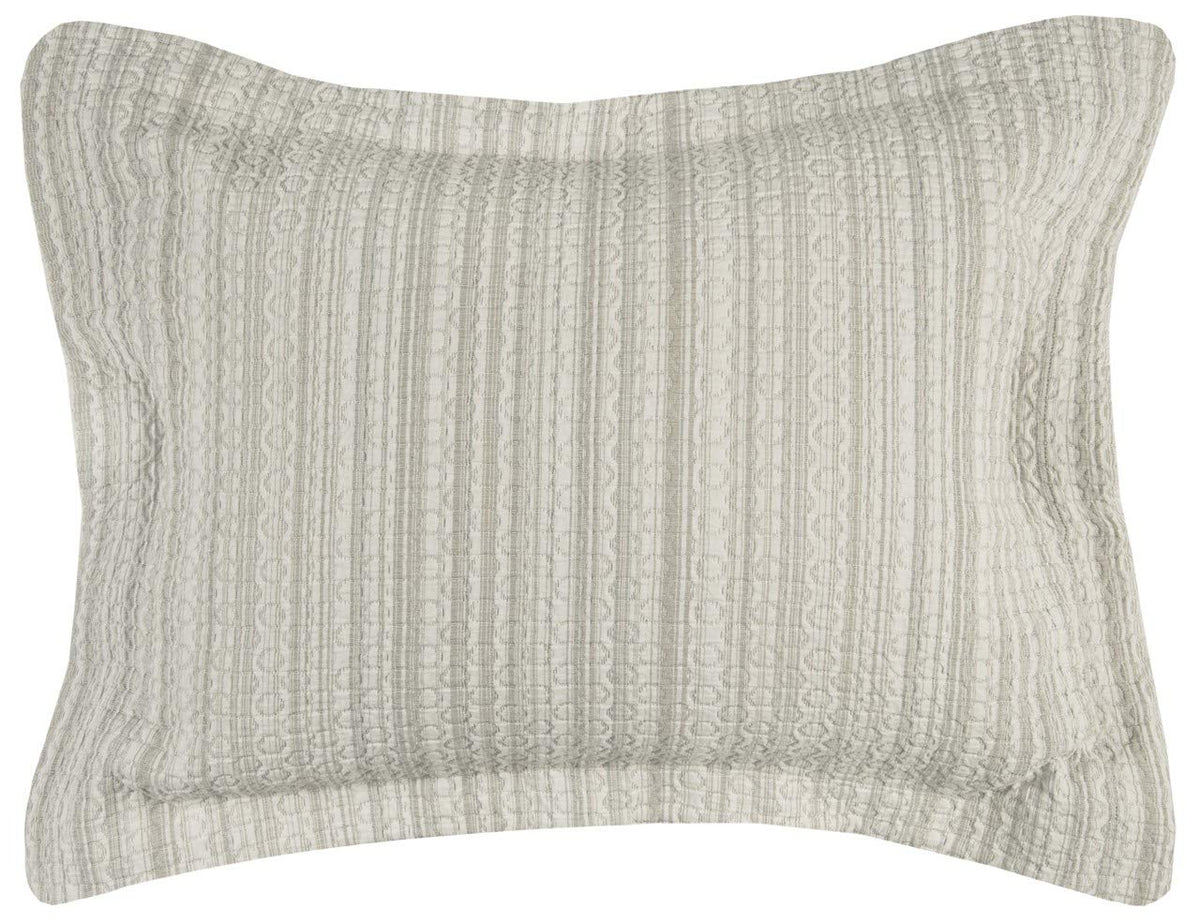 Rizzy Home Textured Stripe 20&quot; x 26&quot; Cotton Standard Sham-Multi- Earth Tones