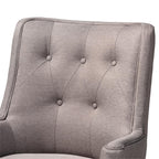 Baxton Studio Aldon Modern and Contemporary Grey Fabric Upholstered and Dark Brown Finished Wood 2-Piece Bar Stool Set