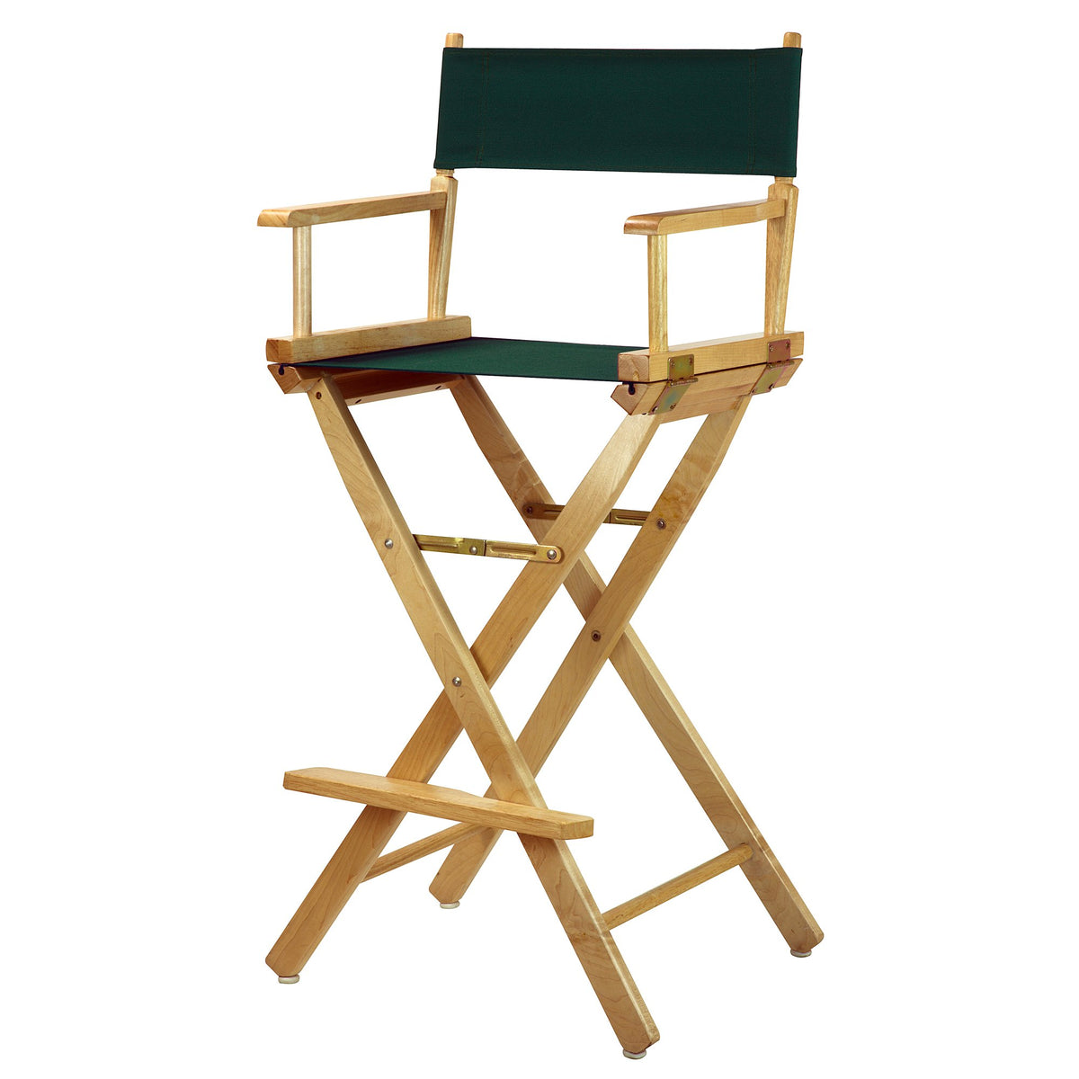 Casual Home 30&quot; Director'S Chair Natural Frame-With Hunter Green Canvas, Bar Height