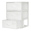 Vtopmart 3 Pack Stackable Closet Organizer, Plastic Frame & Fabric Drawers