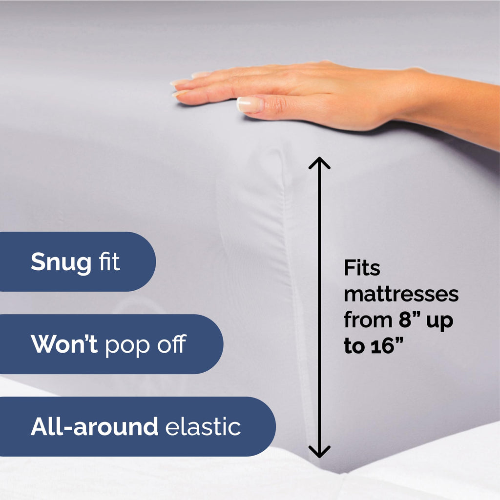 Full Size 4 Piece Sheet Set - Extra Soft, Breathable & Cooling Sheets - Hotel Luxury Durable Bed Sheets For Women & Men - Deep Pockets, Easy-Fit & Wrinkle-Free Sheets - Light Lilac Oeko-Tex Bed Sheets