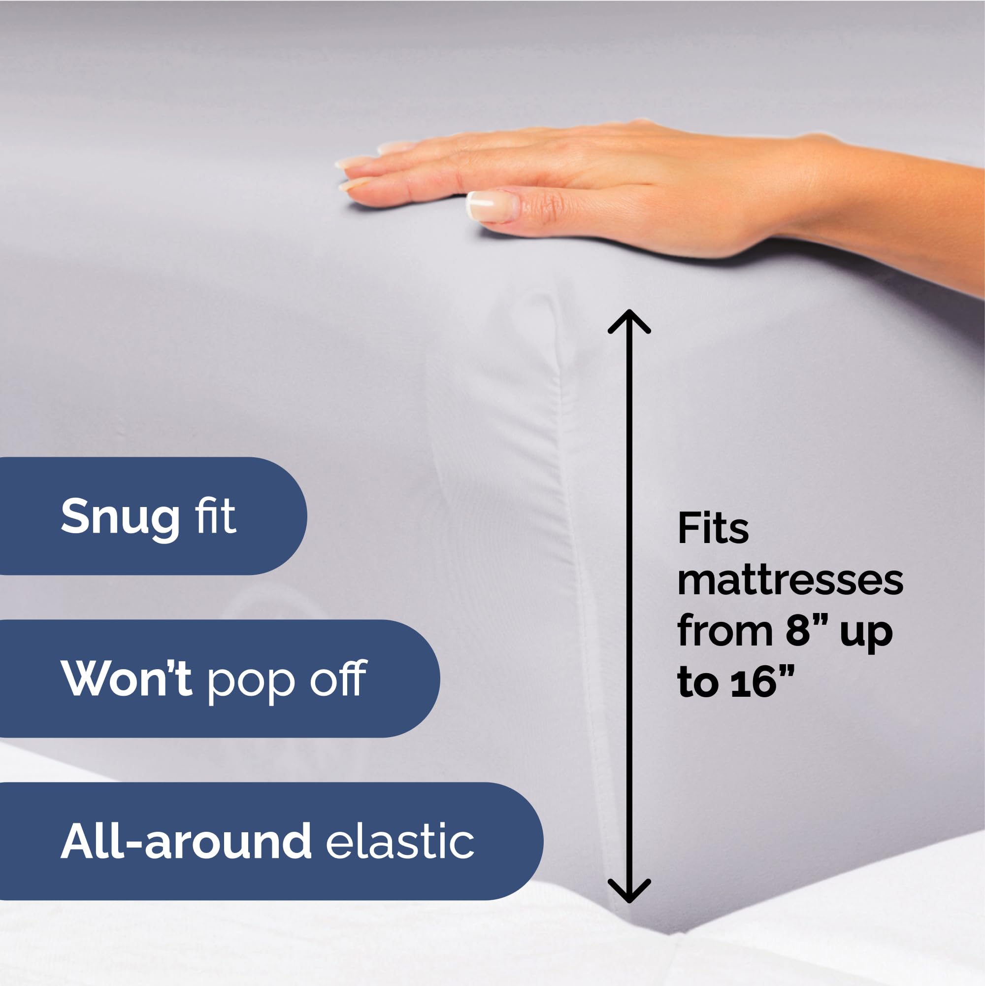 Full Size 4 Piece Sheet Set - Extra Soft, Breathable & Cooling Sheets - Hotel Luxury Durable Bed Sheets For Women & Men - Deep Pockets, Easy-Fit & Wrinkle-Free Sheets - Light Lilac Oeko-Tex Bed Sheets