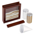 Lillian Rose W Espresso Finished Unity Ceremony Set with 2 Containers of Colored Sand, 1.75, Brown