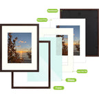 Golden State Art, Picture Frame - 16'' X 20'' Frame For 11'' X 14'' Photo Display, 2 Pack, Brown