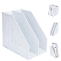 FRETONBA Collapsible Magazine File Holder, 2 Vertical Compartments