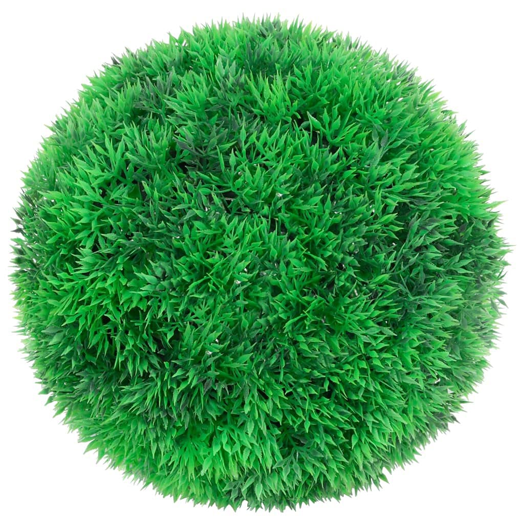 Vidaxl Artificial Boxwood Balls, 2 Pack 17.7' Green Polyethylene Decor For Indoor Outdoor Use, Hanging Or Potted Boxwood Ornaments For Home & Garden