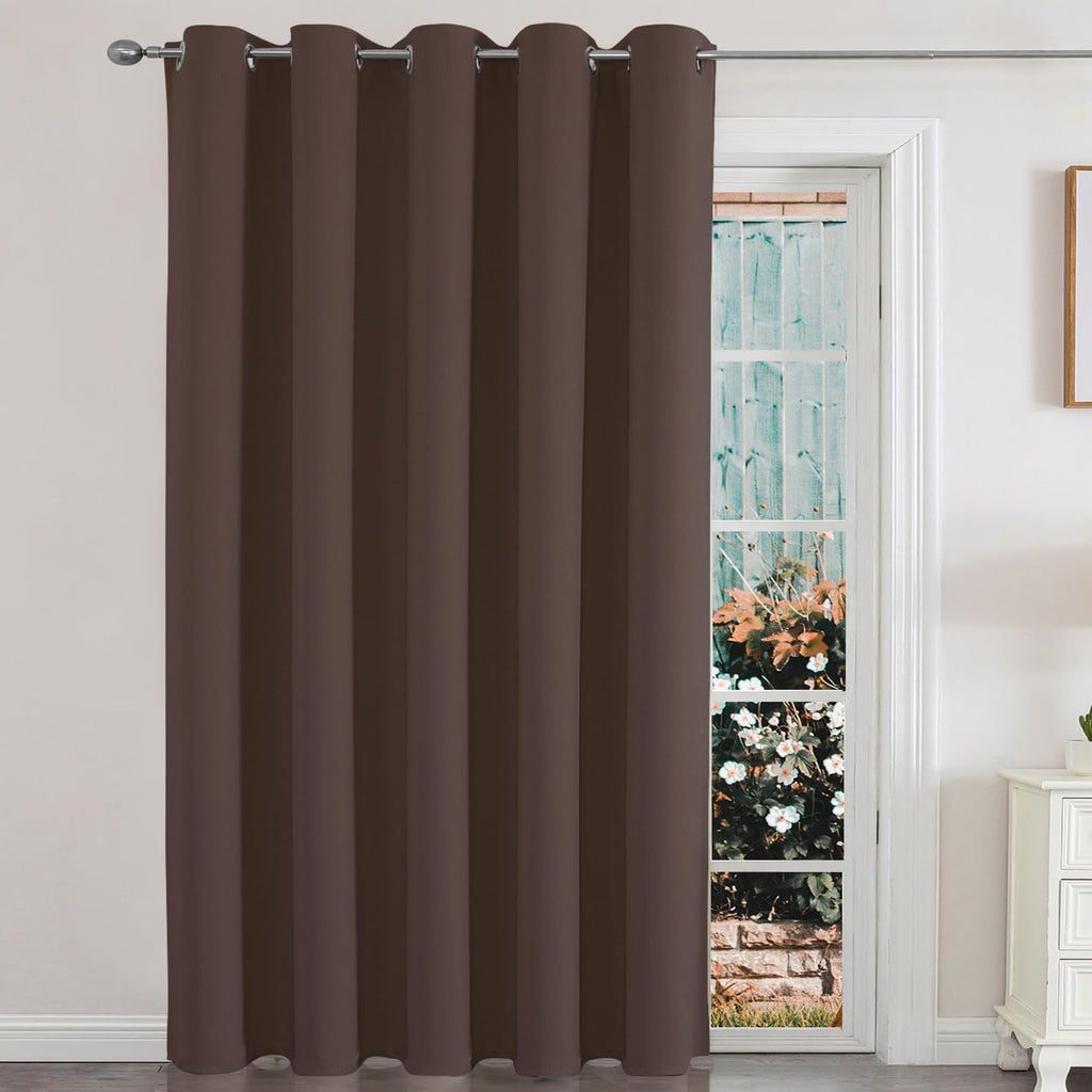 Joydeco Sliding Door Curtains, Chocolate Curtains 70 X 96 Inches, Extra Wide Curtains For Patio Sliding Door Living Room, Room D