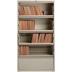 Lorell LLR43512 Receding Lateral File with Roll Out Sleeves, Putty
