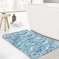 Luxe Home Bath Mat Super Soft Anti Skid Hawaii Rugs (Sky Blue, 40cm x 60cm) Pack of 1