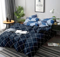 Homewards Blue Checks Double Bed Comforter Size 216X230Cm