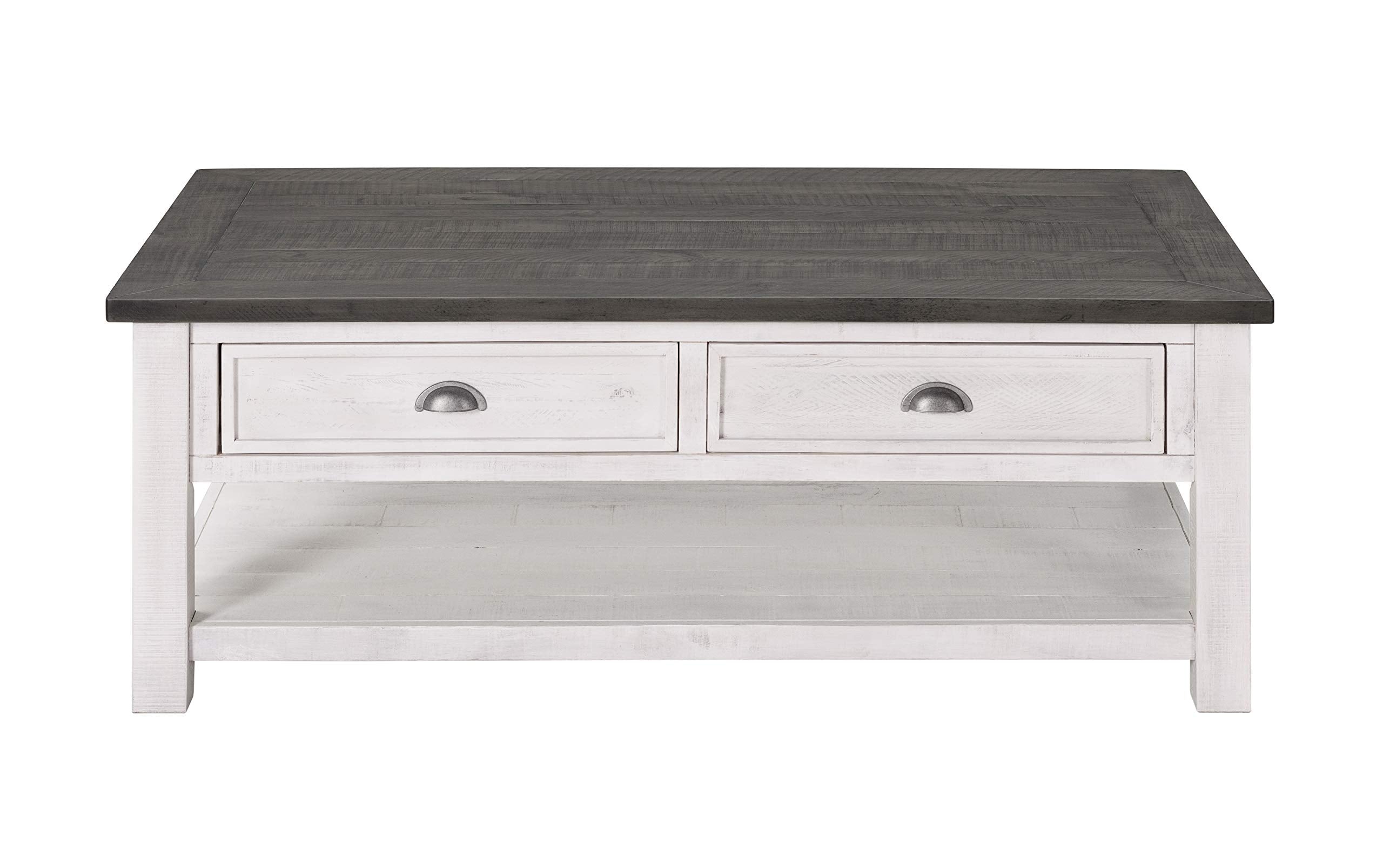 Martin Svensson Home Monterey Solid Wood Coffee Table White With Grey Top