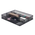 Brenton Studio Metro Mesh Large Drawer Organizer, 2 7/16'H X 15 1/8'W X 11 9/10'D, Black