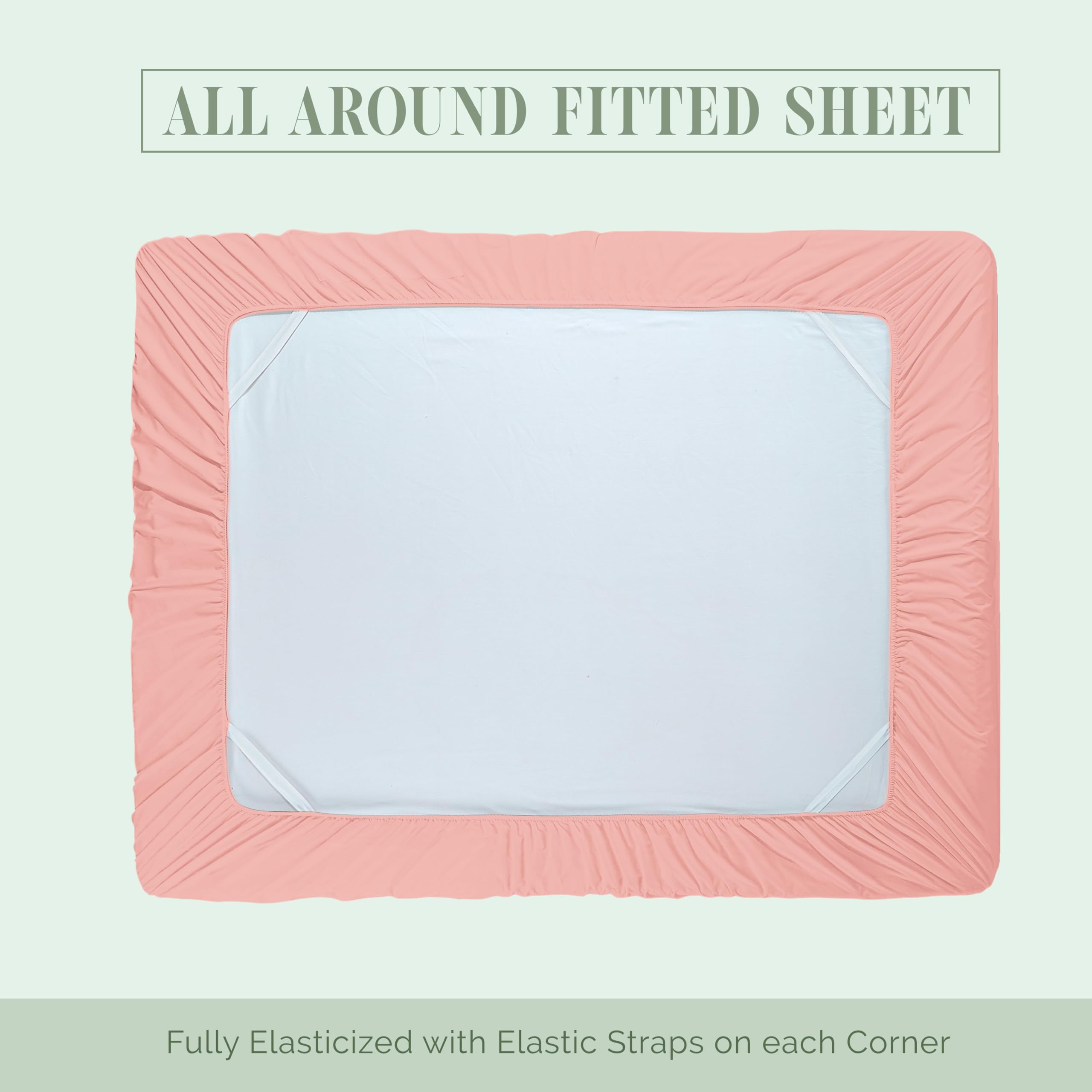 Elegant Comfort 1500 Premium Hotel Quality 18-24 Inches Deep - Extra Deep Pocket Single Fitted Sheet For High Mattress, Luxury And Softest, Smart Pocket - Wrinkle Free, Twin/Twin Xl, Dusty Rose