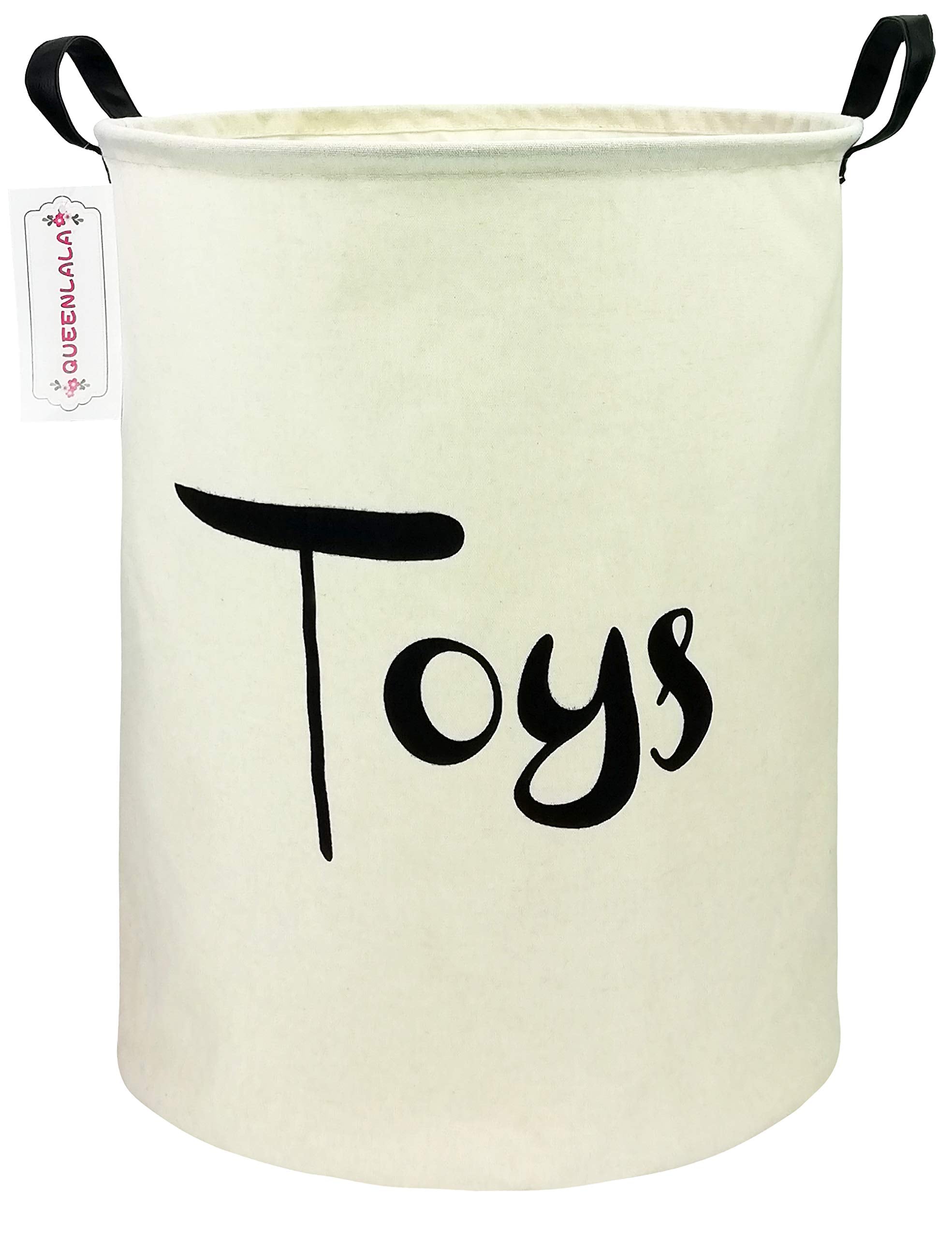 QUEENLALA Large Storage Basket,Laundry Hamper/Bathroom/Home Decor/Collapsible Round Storage Bin,Boys and Girls Hamper/Boxes/Clot