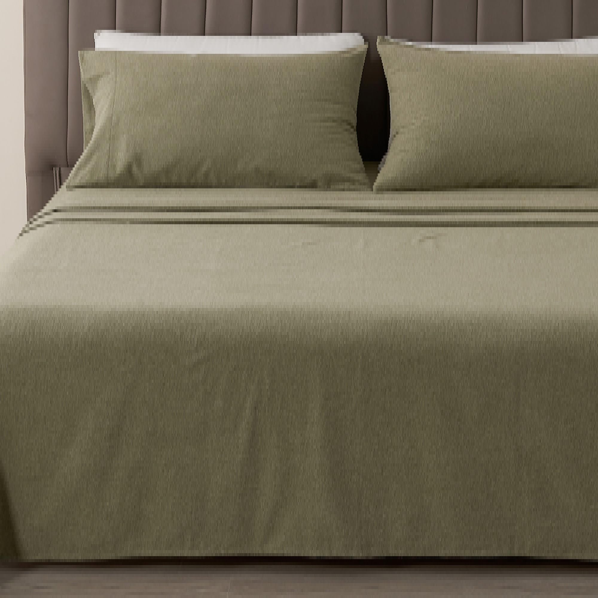 Great Bay Home Flannel Sheet Set Twin Size - Heathered Cotton Blend, Double-Brushed, Winter Bed Sheets - Ultra-Soft, Cozy, 3-Pie