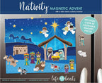 Lifebeats Nativity Magnetic Advent Calendar with a Daily Family Activity Booklet