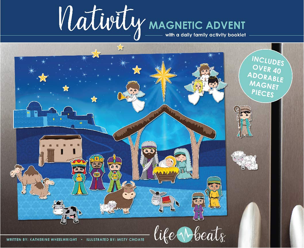Lifebeats Nativity Magnetic Advent Calendar with a Daily Family Activity Booklet