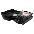 Yuright 6 Packs Plastic Stacking A4 Paper Storage Basket Tray, Black
