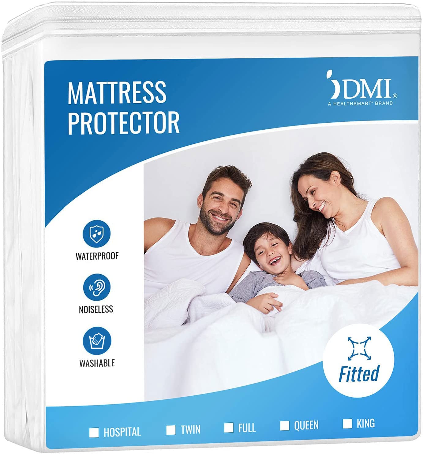 Dmi Waterproof Mattress Protector, Mattress Pad/Cover, Bed Pad And Cover, Contoured Fitted Sheet, Queen (Packaging May Vary)