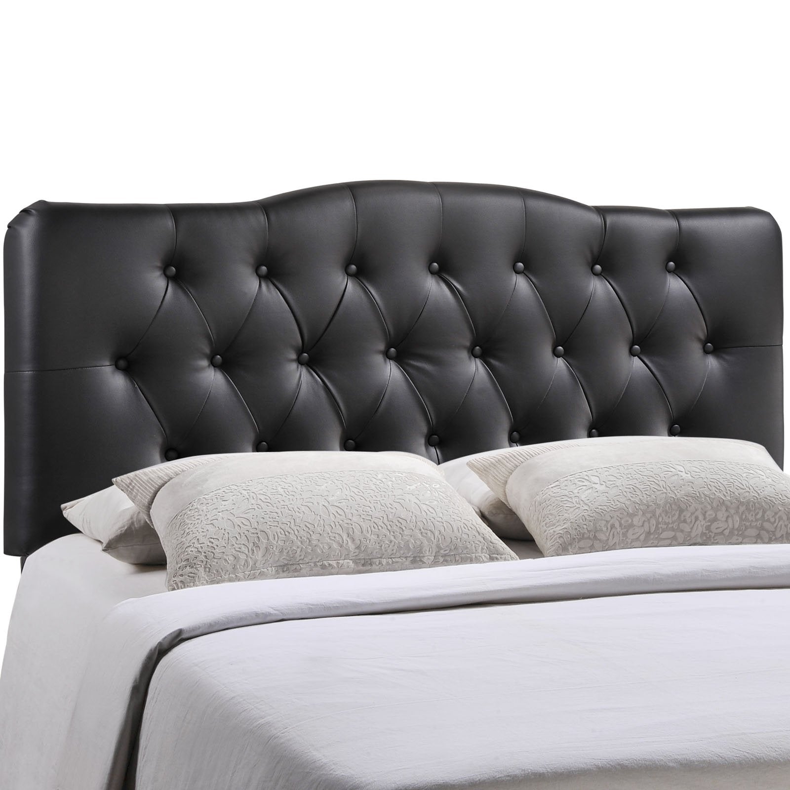 Modway Annabel Vinyl Headboard In Black - Full