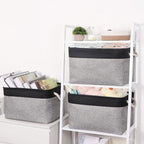 Thewarmhome Organization And Storage Basket For Shelves - 20X16X14 Inch Jumbo 3 Pack Collapsible Storage Bins For Organizing, Fa