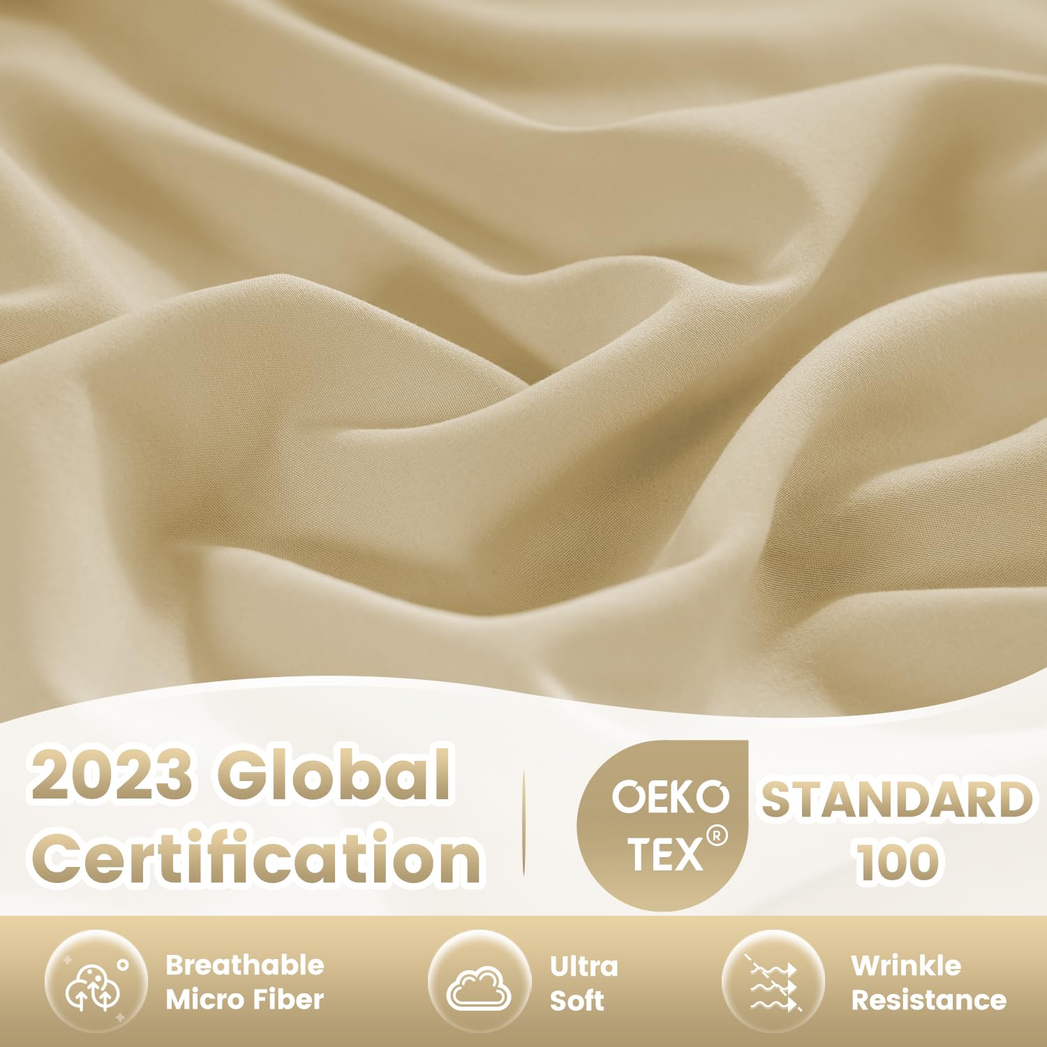 Cozysmile Silky Soft Twin Xl Sheet Set - Luxury 3 Piece Breathable Cooling Microfiber Sheets, 16'' Deep Pocket Easy Care Wrinkle