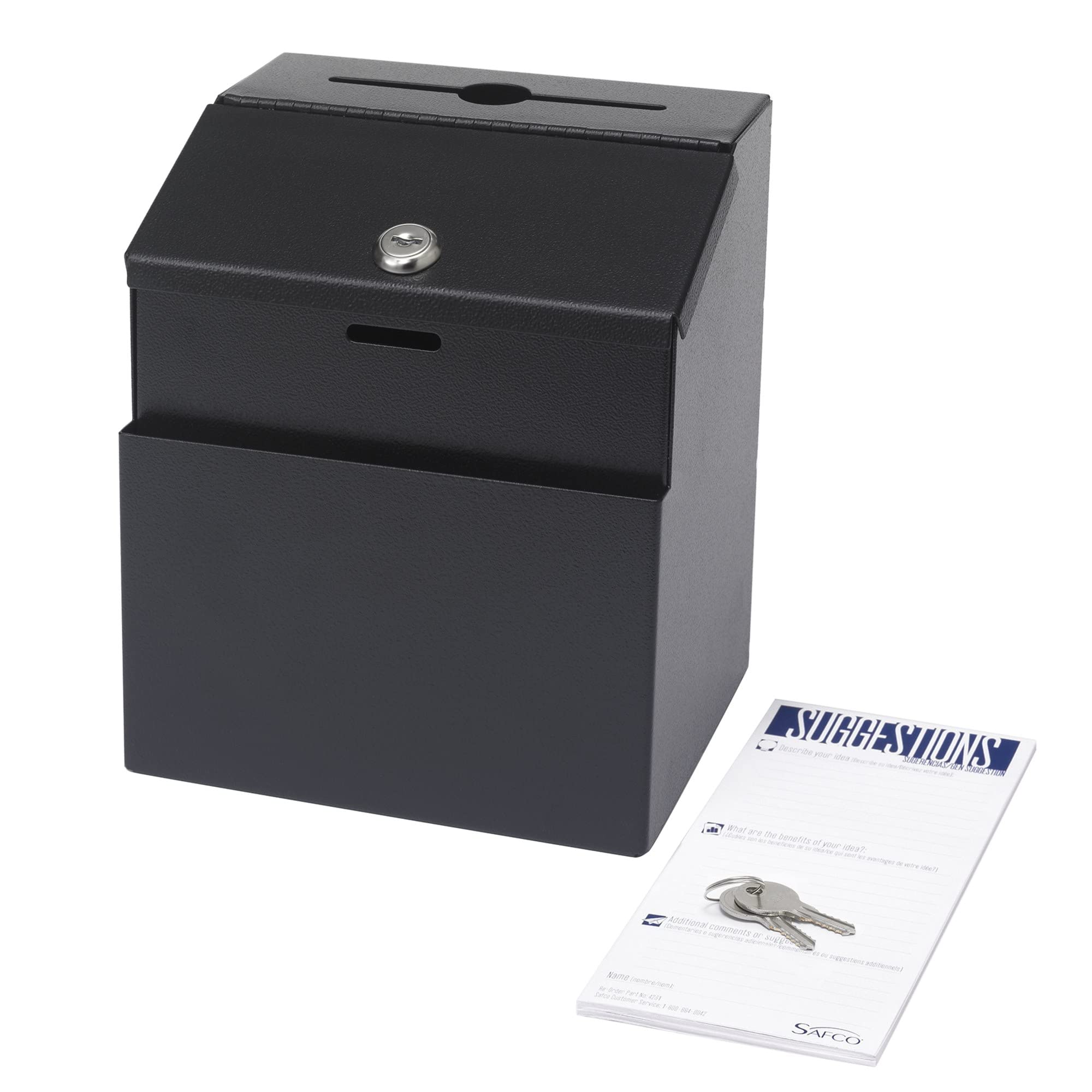 Safco Products 4232Bl Steel Suggestion Box, Black
