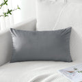Artscope Luxury Velvet Pillow Covers Decorative Rectangle Pillowcases Soft Solid Cushion Cases For Couch Sofa Bedroom Car Decor 16X24 Inch Graphite Grey