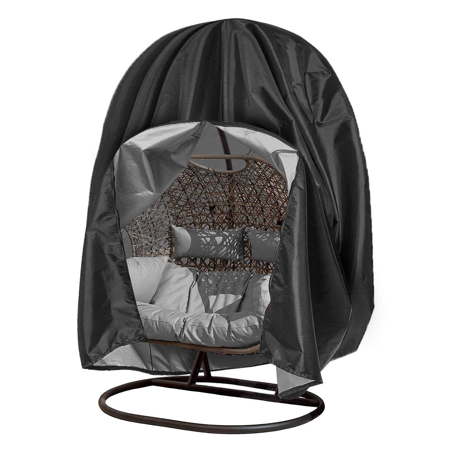 Tocawe Patio Hanging Chair Cover,210D Oxford Wicker Egg Swing Chair Covers Waterproof Windproof Anti-Uv For Outdoor Swing For Eg