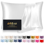 Silk Pillowcase For Hair And Skin, Mulberry Silk Pillow Cases Queen Size, Anti Acne Cooling Beauty Sleep Both Sides Natural Silk