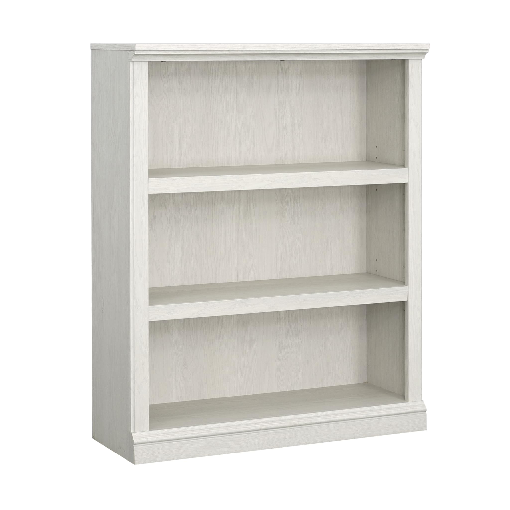 Sauder 3 Tier Book Shelf Wooden Bookcase Multipurpose Bookshelf for Home Office, Living Room, in Glacier Oak