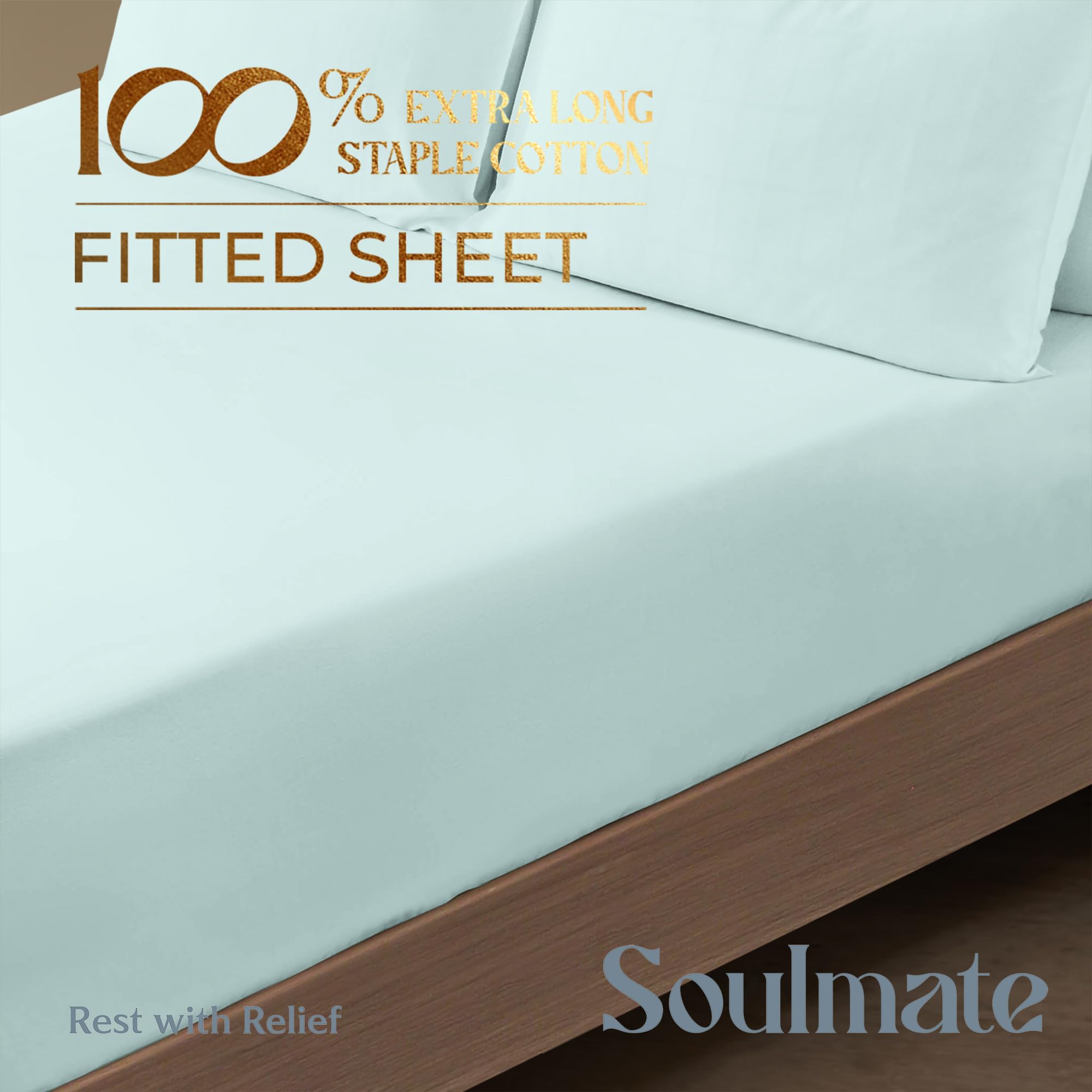 Mayfair Linen Queen Size Fitted Sheet Only - 100% Cotton 500 Thread Count Deep Pocket Queen Fitted Sheet, 100% Cotton Fitted She