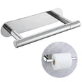 Self Adhesive Chrome Toilet Paper Holder, SUS304 Stainless Steel Toilet Roll Holder, Double Base Paper Towel Holder Wall Mount N