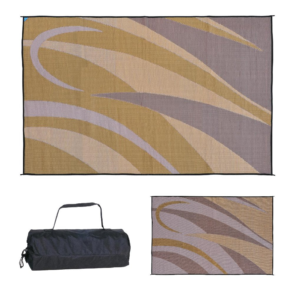 Stylish Camping Ga7 Brown/Gold 8' X 12' Graphic Mat