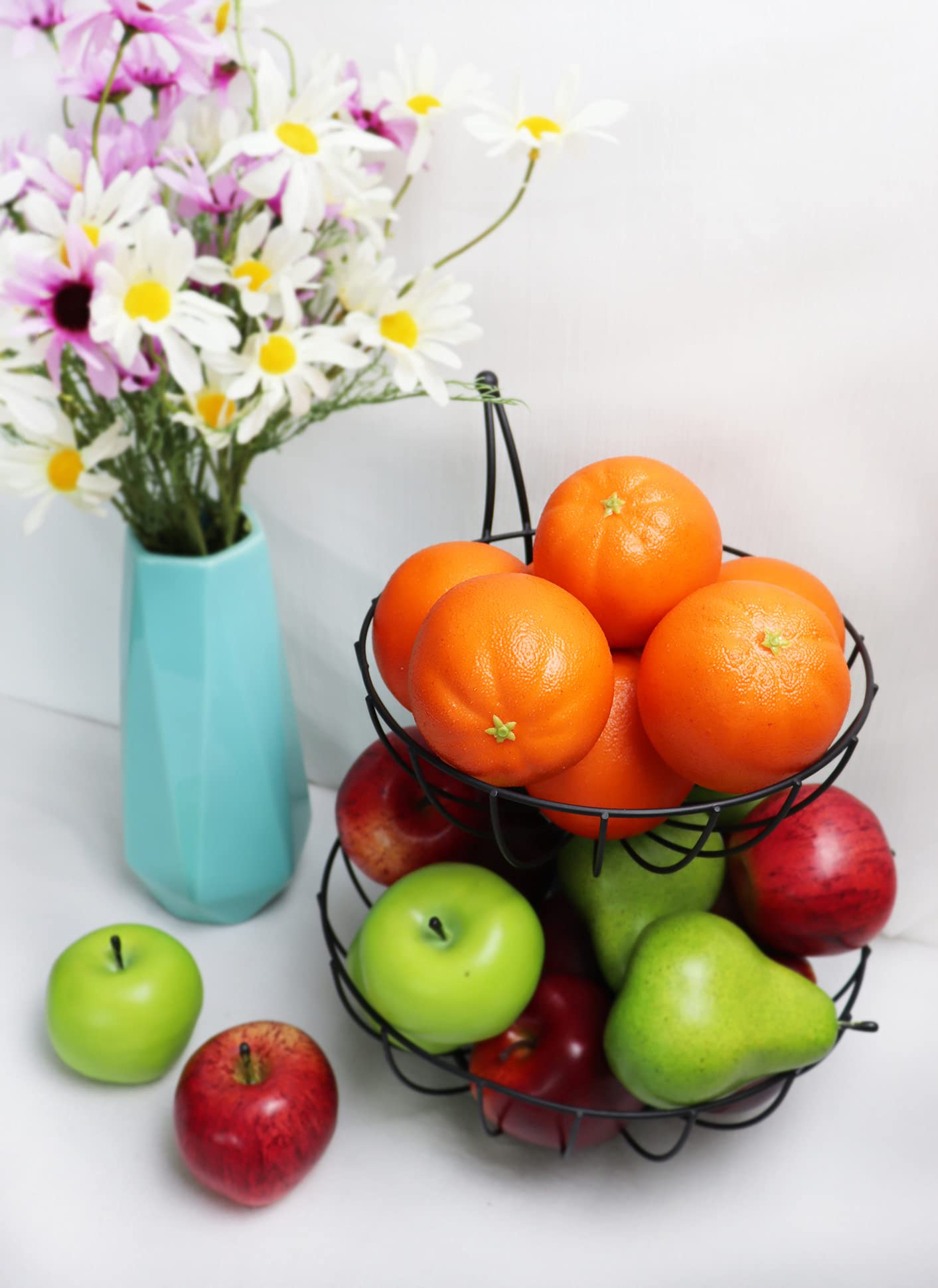 D-Seven 6Pcs Fake Orange Artificial Fruit Faux Orange For Home Shop Office Hotel Supermarket Props Or Decoration